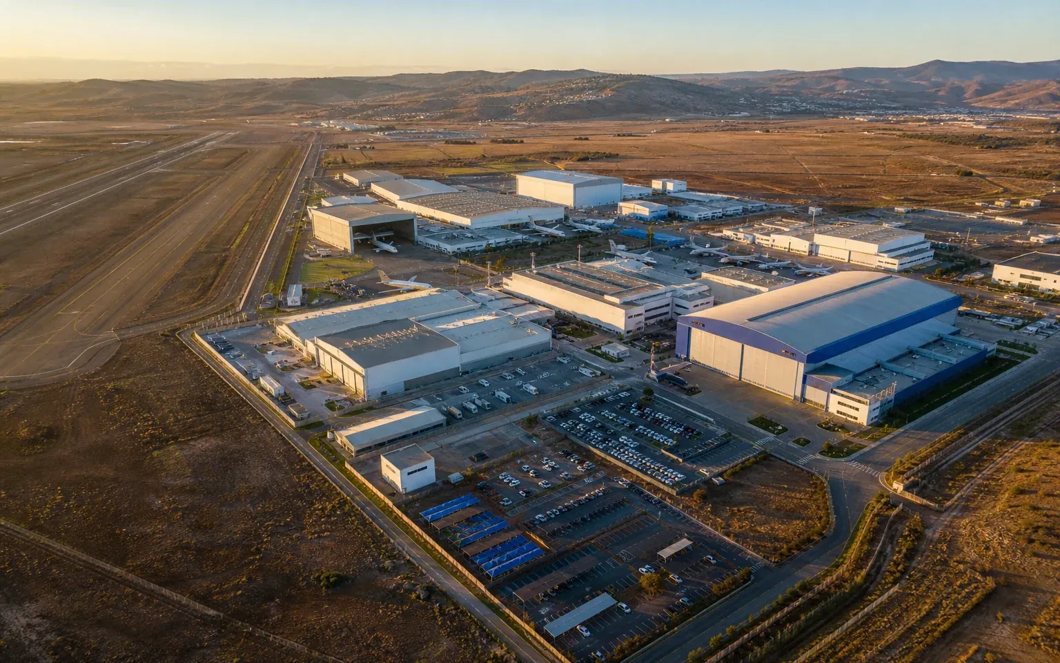 Aerial view of the GENAS Aviation campus
