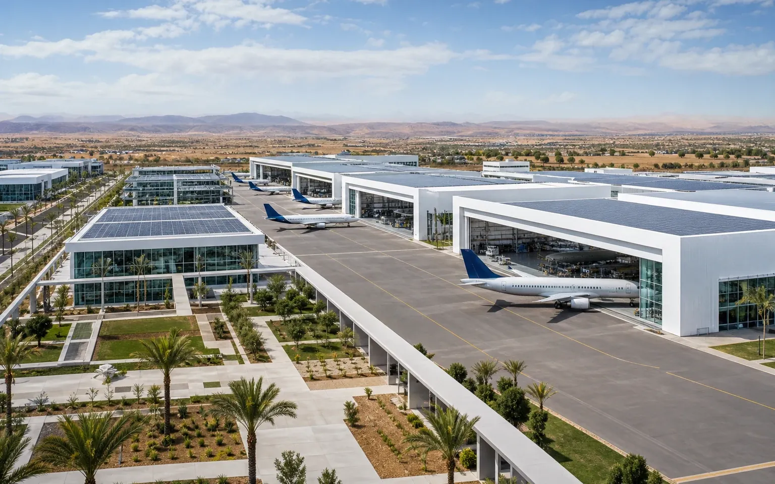 GENAS Aviation campus architectural overview