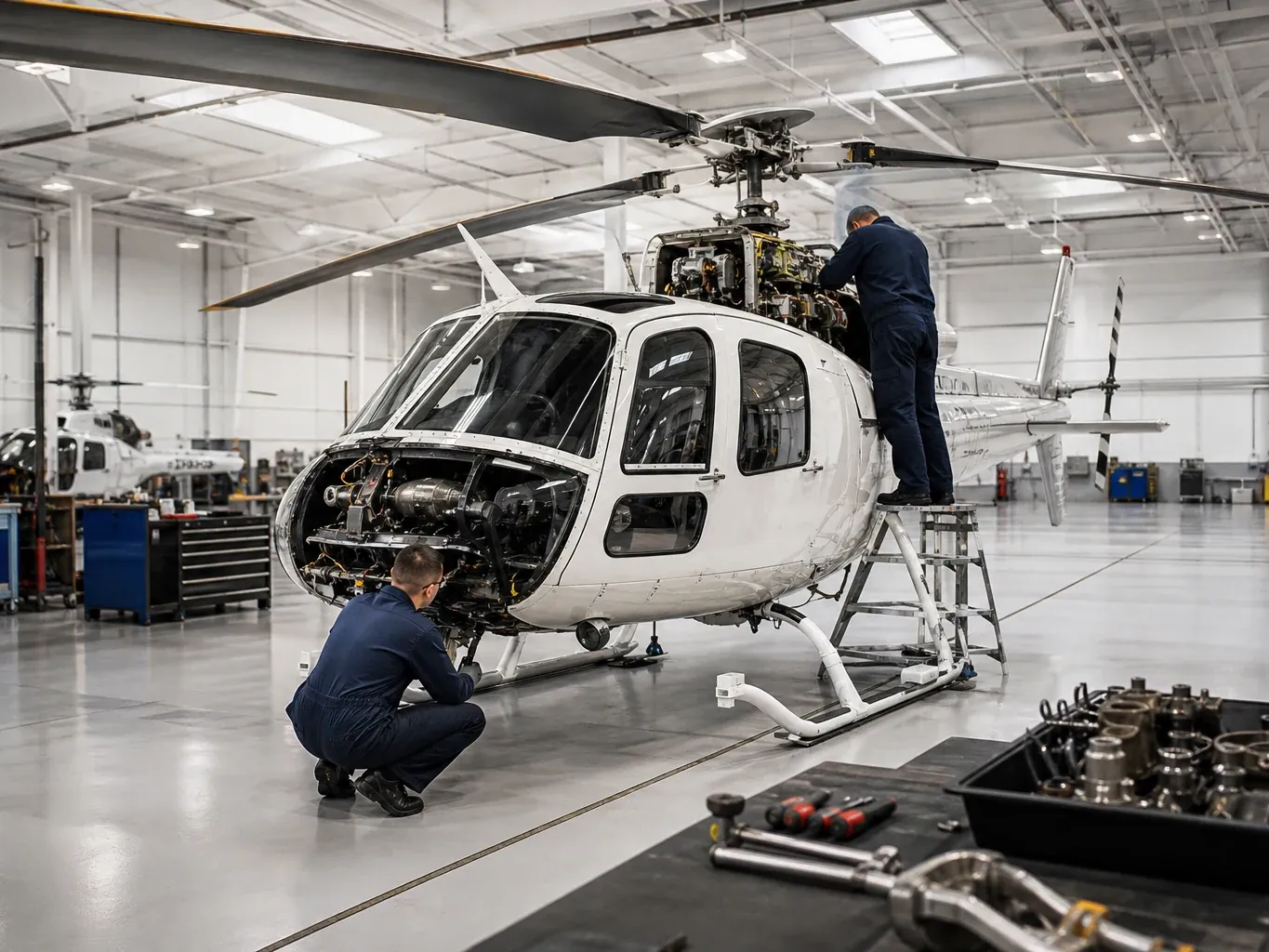 Helicopter maintenance and service center